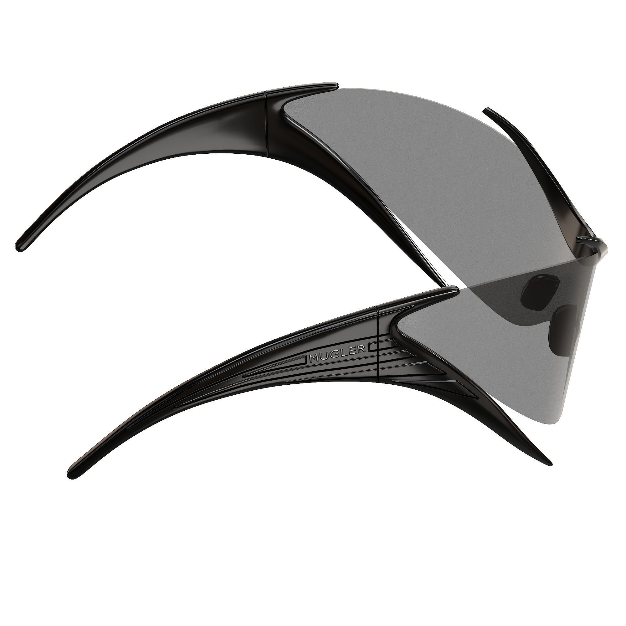 Mugler x Gentle Monster Sunglasses Low-poly 3D model_10
