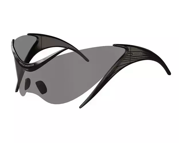 Mugler x Gentle Monster Sunglasses Low-poly 3D model