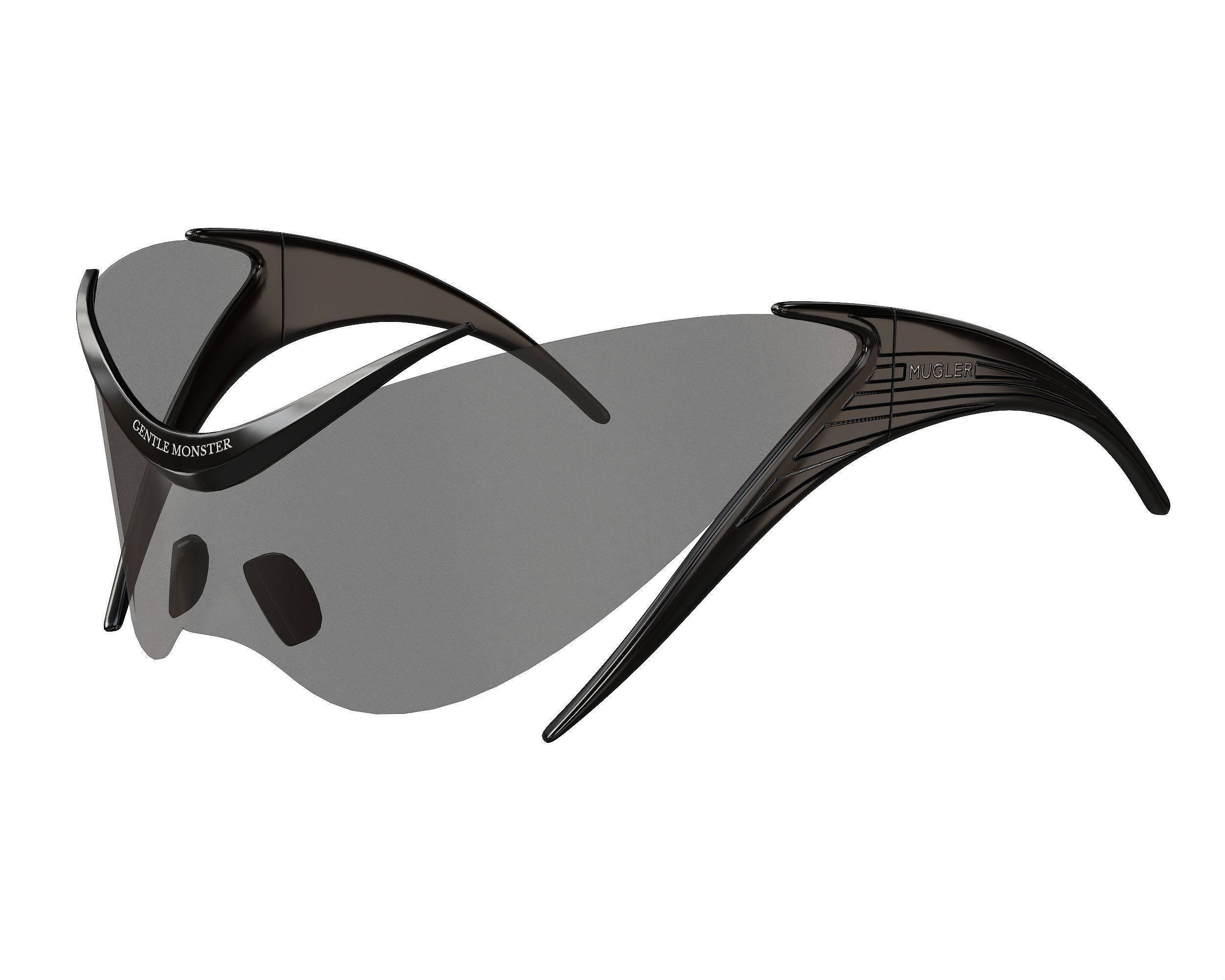 Mugler x Gentle Monster Sunglasses Low-poly 3D model_0
