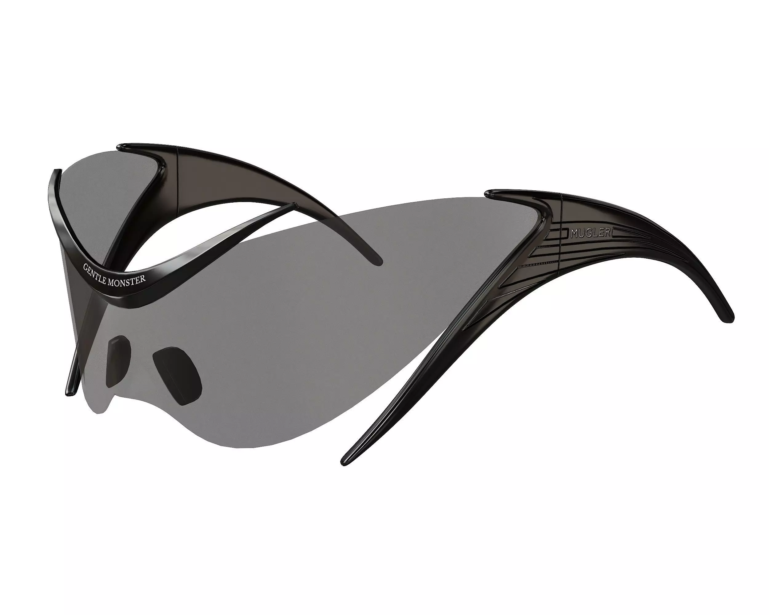 Mugler x Gentle Monster Sunglasses Low-poly 3D model_0