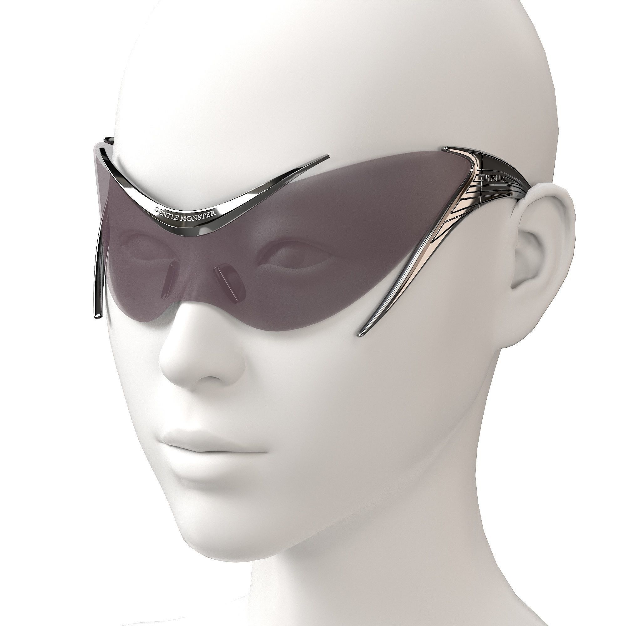 Mugler x Gentle Monster Sunglasses Low-poly 3D model_2