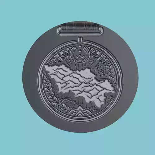 Tajikistan Map Medallion Wall Art Printer