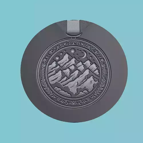 Tajikistan Map Medallion Wall Art Printer