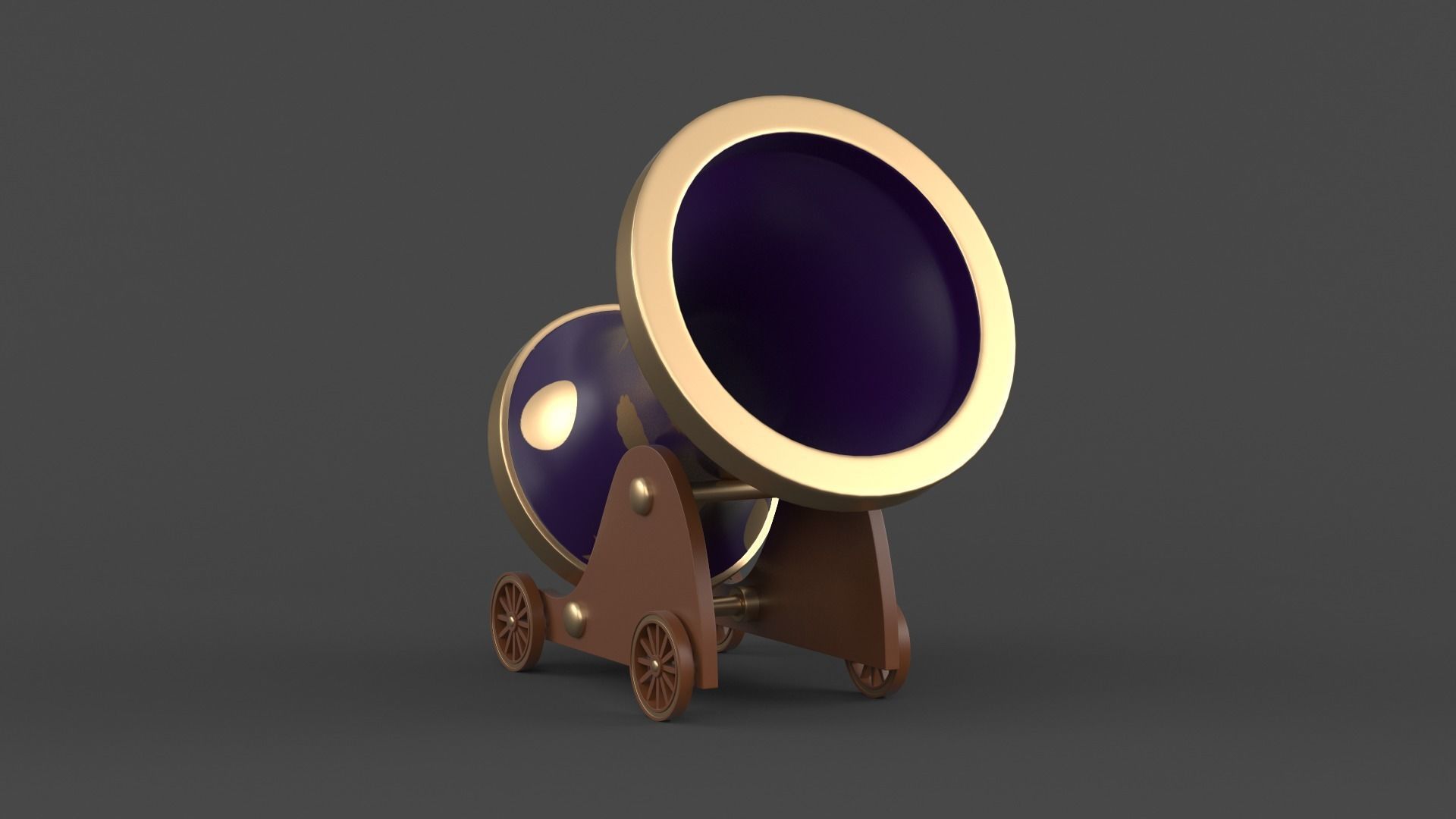 Circus Cannon 3D model_3