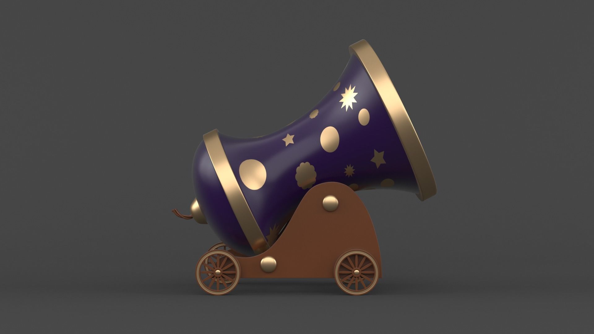 Circus Cannon 3D model_2
