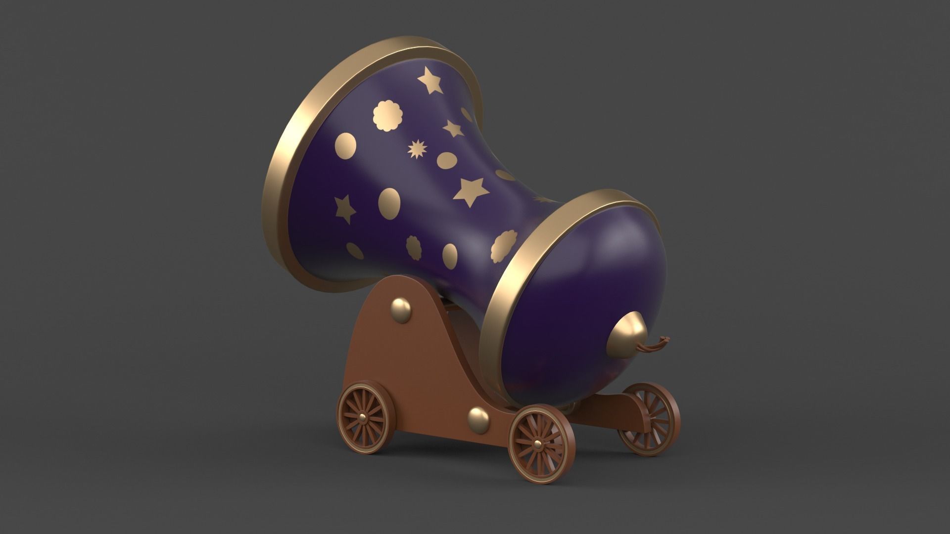 Circus Cannon 3D model_4