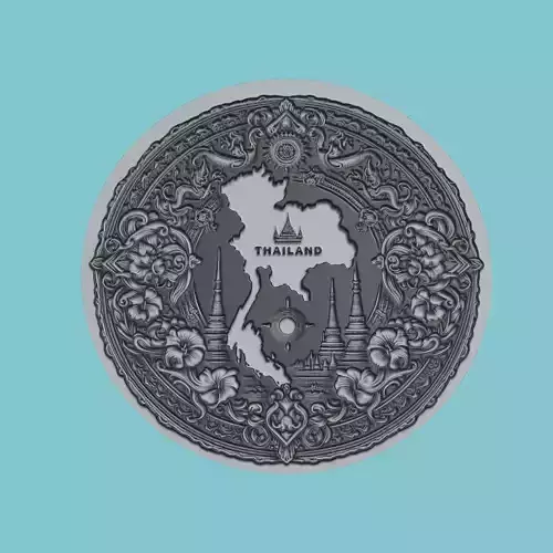 Thailand Map Medallion Wall Art Printer