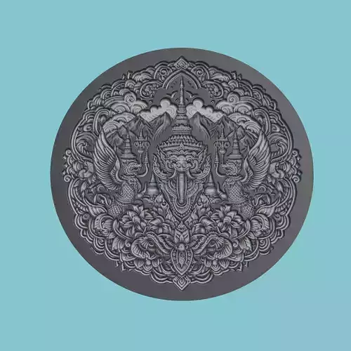 Thailand Map Medallion Wall Art Printer