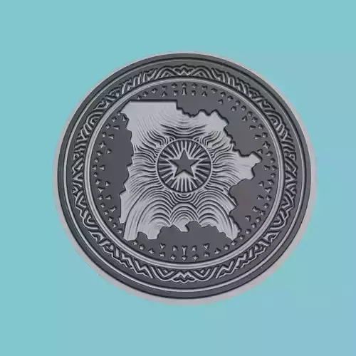 Togo Map Medallion Wall Art Printer