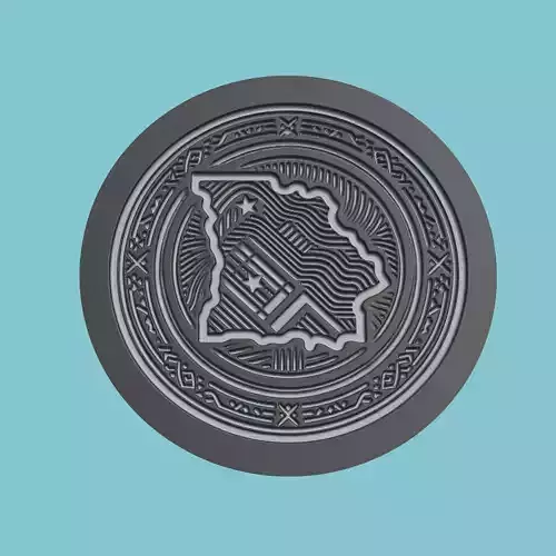 Togo Map Medallion Wall Art Printer