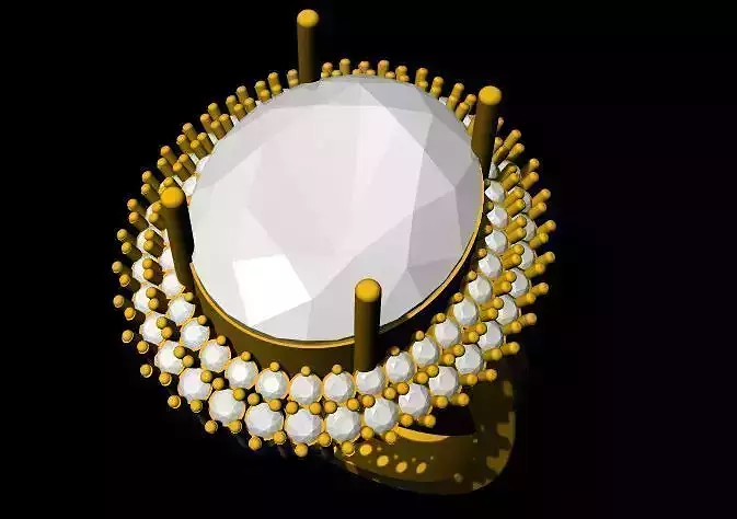 Cocktail ring 3dm and stl file