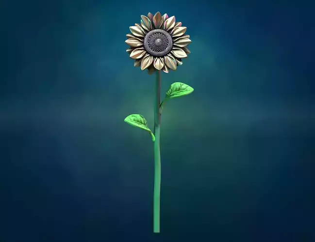 Sunflower sculpture 3D print model