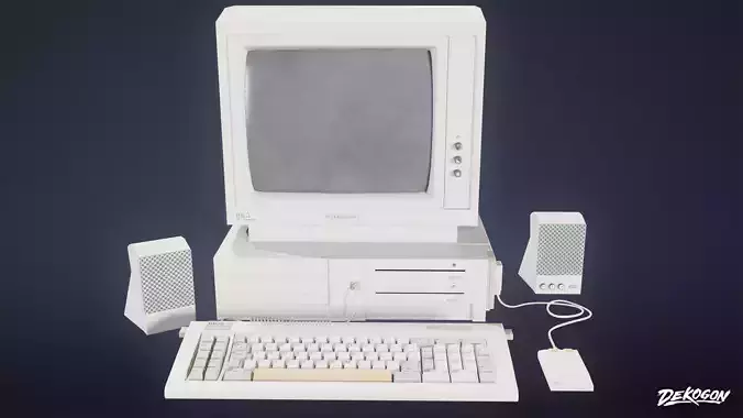 HIGH SCHOOL CLASSROOM - Computer 01 - LOW POLY