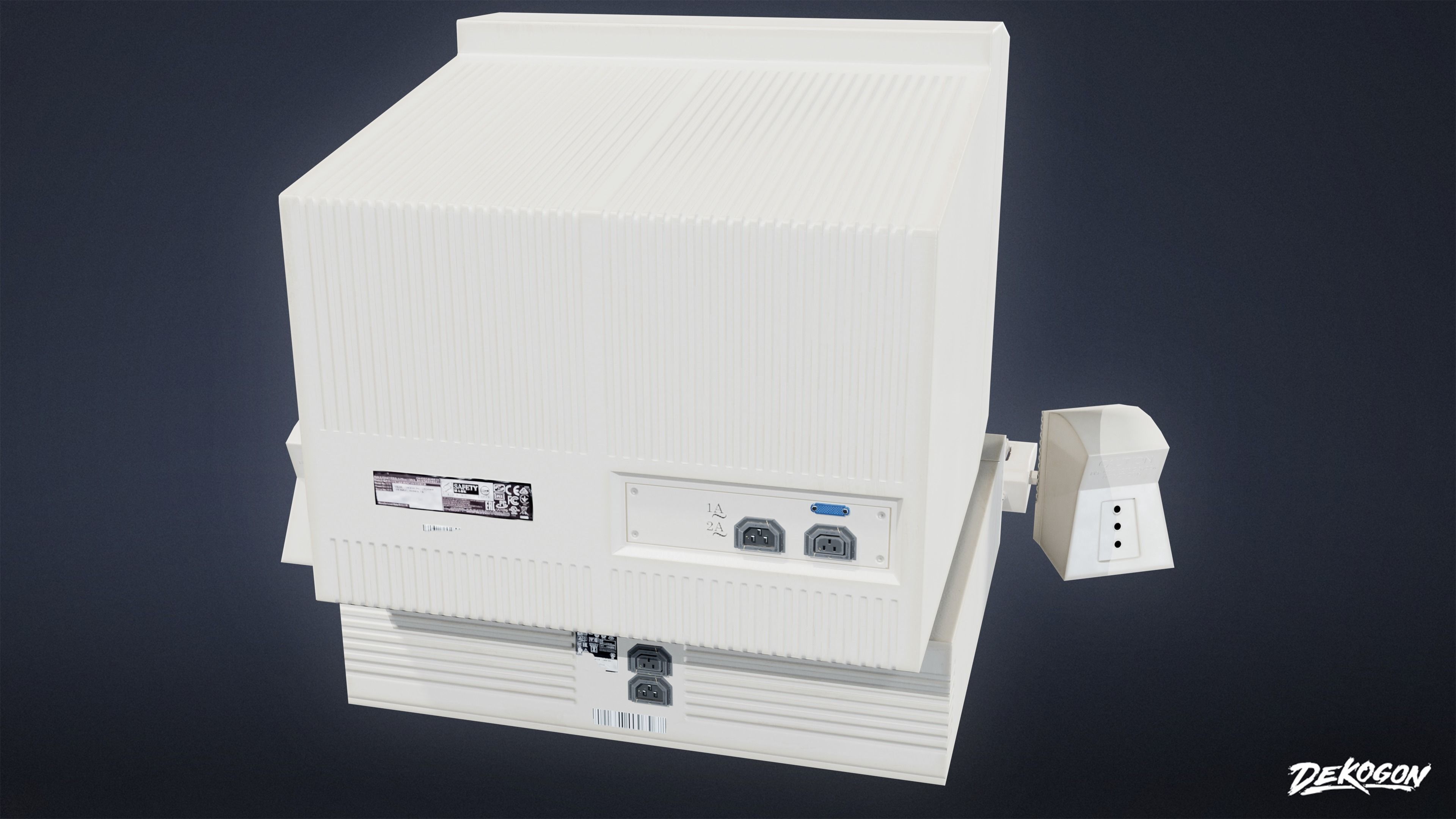 HIGH SCHOOL CLASSROOM - Computer 01 - LOW POLY Low-poly 3D model_3