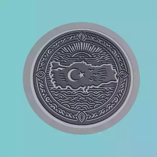 Turkey Map Medallion Wall Art Printer