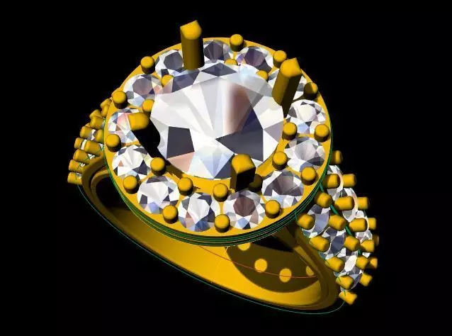 Cluster ring 3dm and stl file 3D print model_0