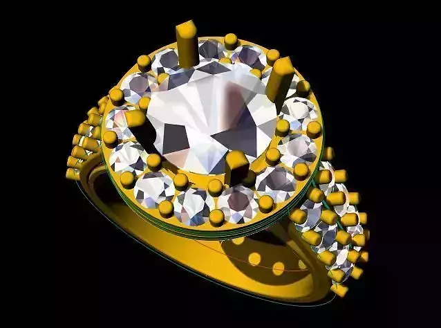 Cluster ring 3dm and stl file