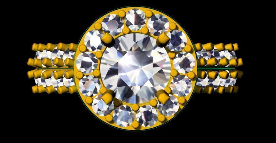 Cluster ring 3dm and stl file 3D print model_5