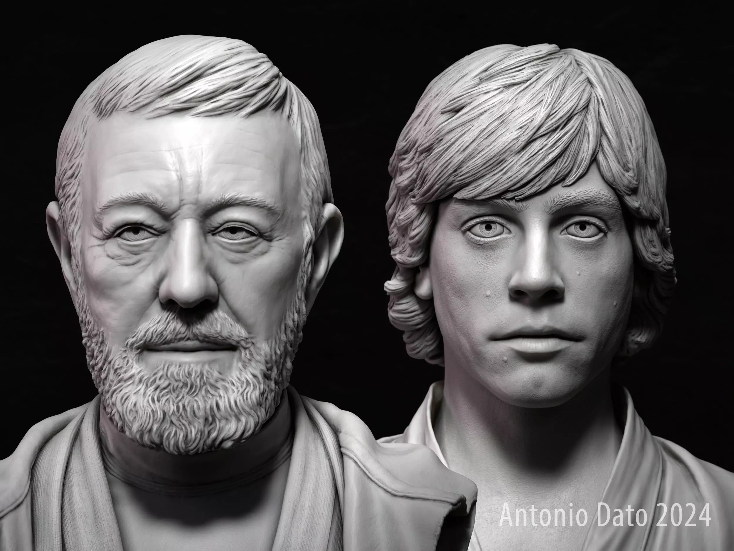 Obi Wan and Luke 3d printable bust collection _0