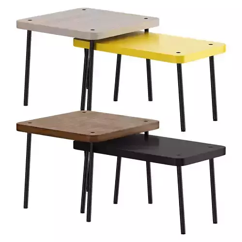 SONHULT Nesting tables Low-poly 3D model