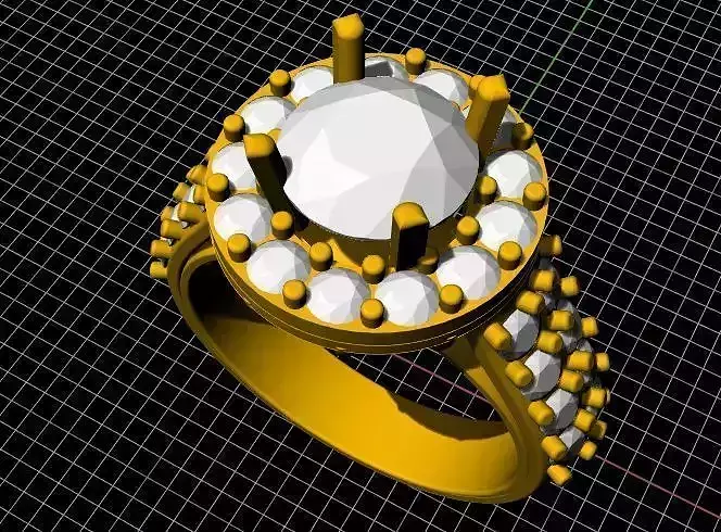 Cluster ring 3dm and stl file