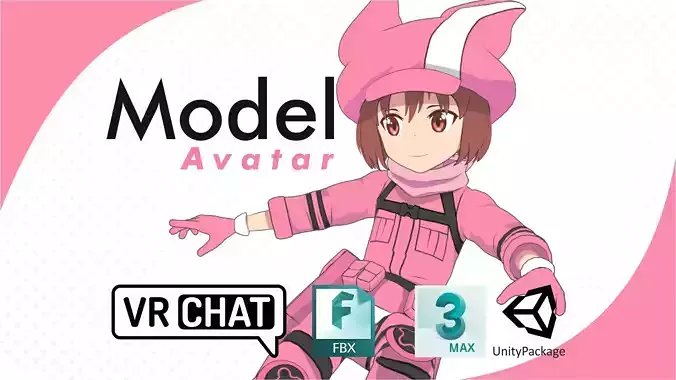 Llenn Gun Gale VRChat avatar 3D model