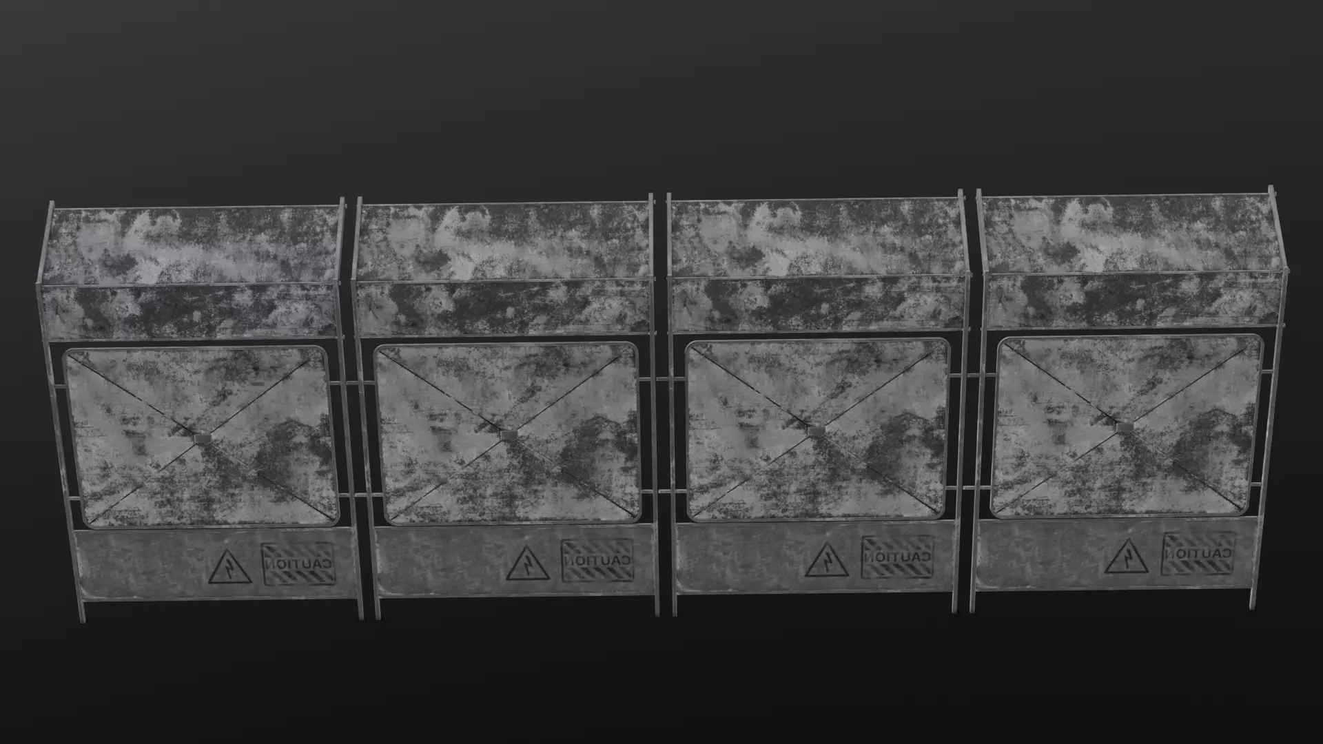 Iron Fence 3D Model Low-poly 3D model_0