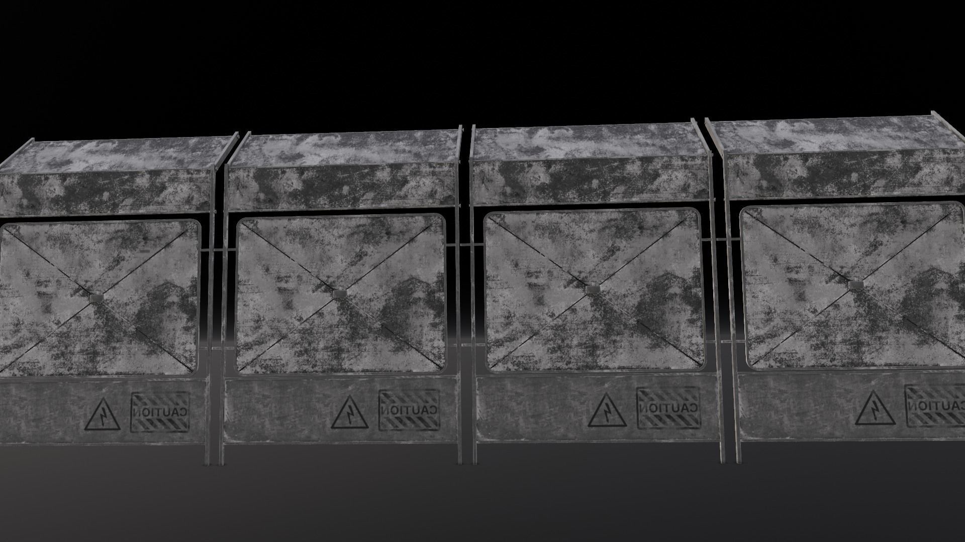 Iron Fence 3D Model Low-poly 3D model_2