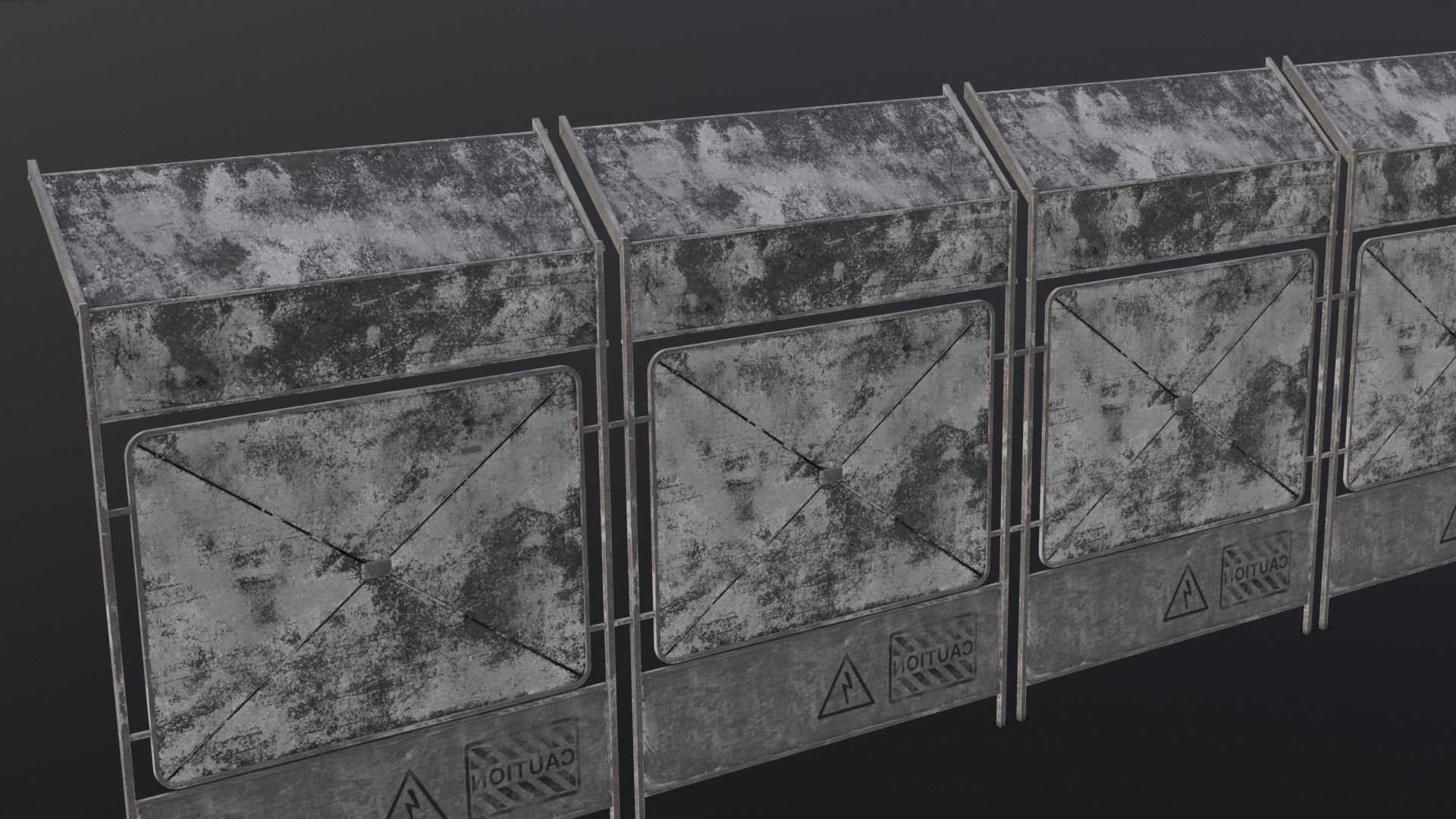 Iron Fence 3D Model Low-poly 3D model_7