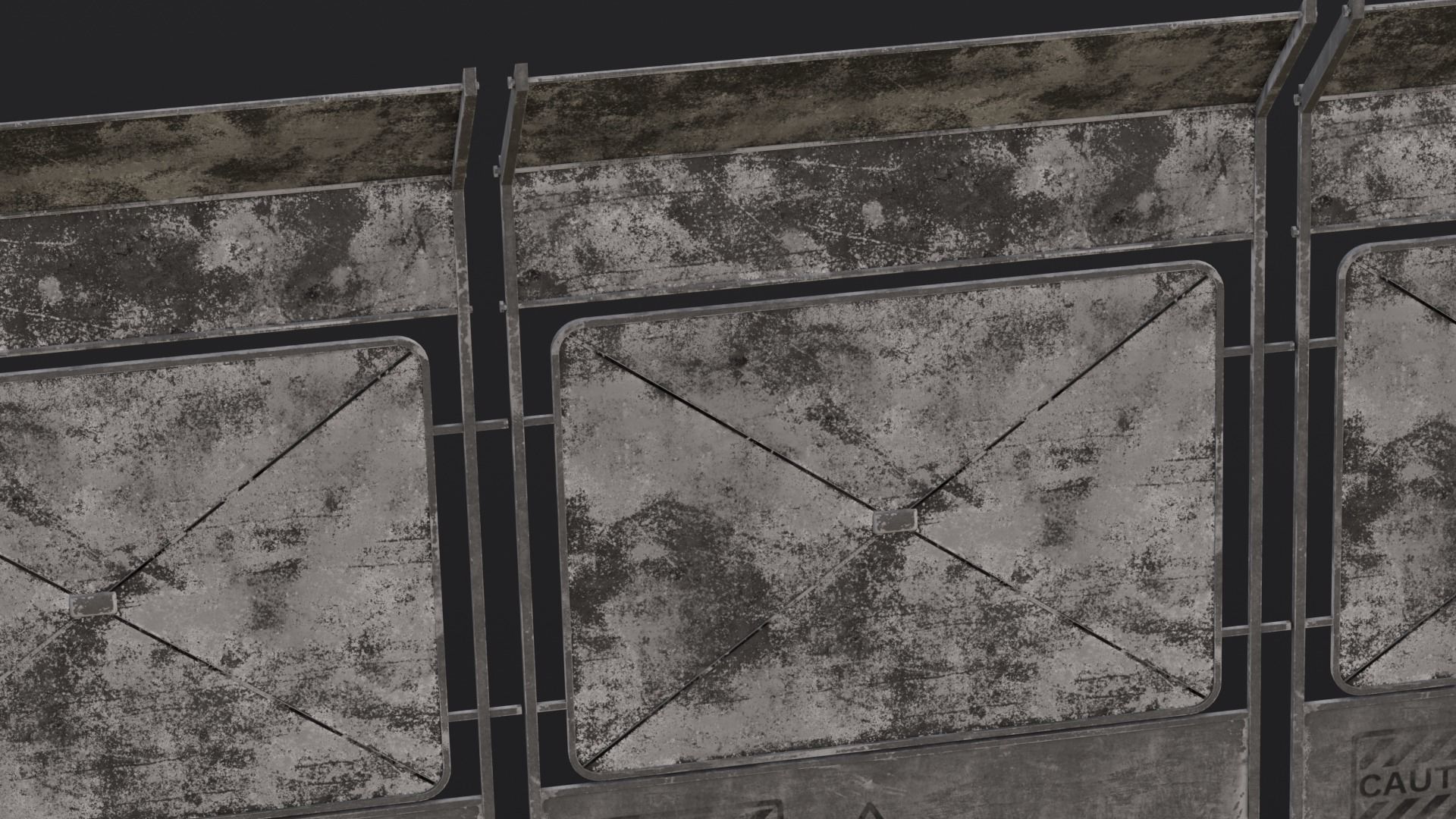 Iron Fence 3D Model Low-poly 3D model_11