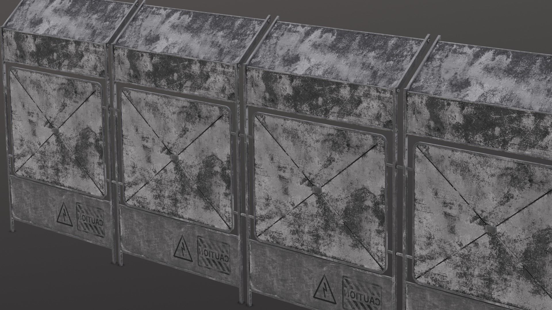 Iron Fence 3D Model Low-poly 3D model_8