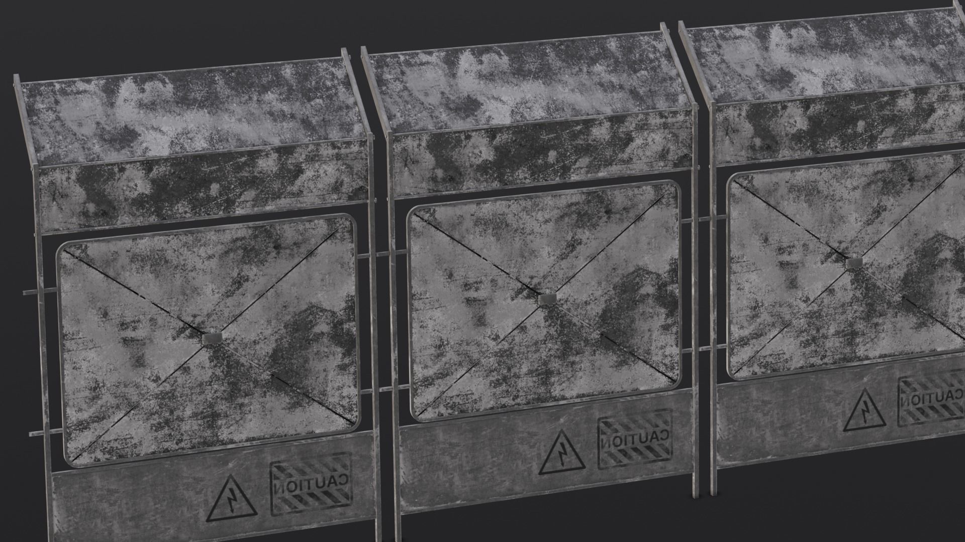 Iron Fence 3D Model Low-poly 3D model_13