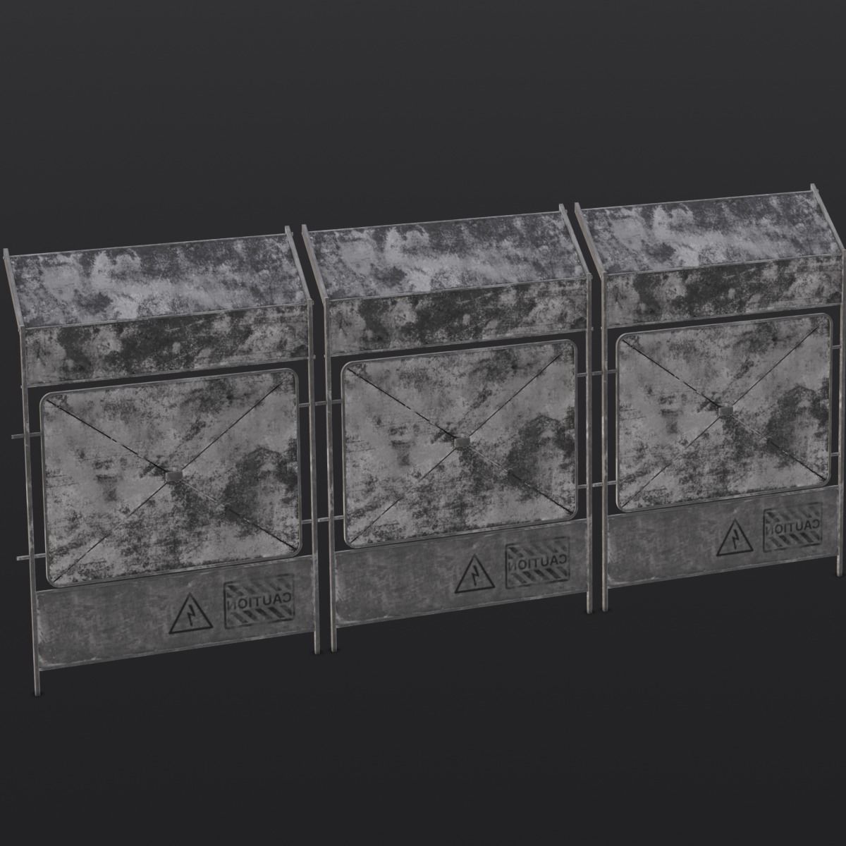 Iron Fence 3D Model Low-poly 3D model_3