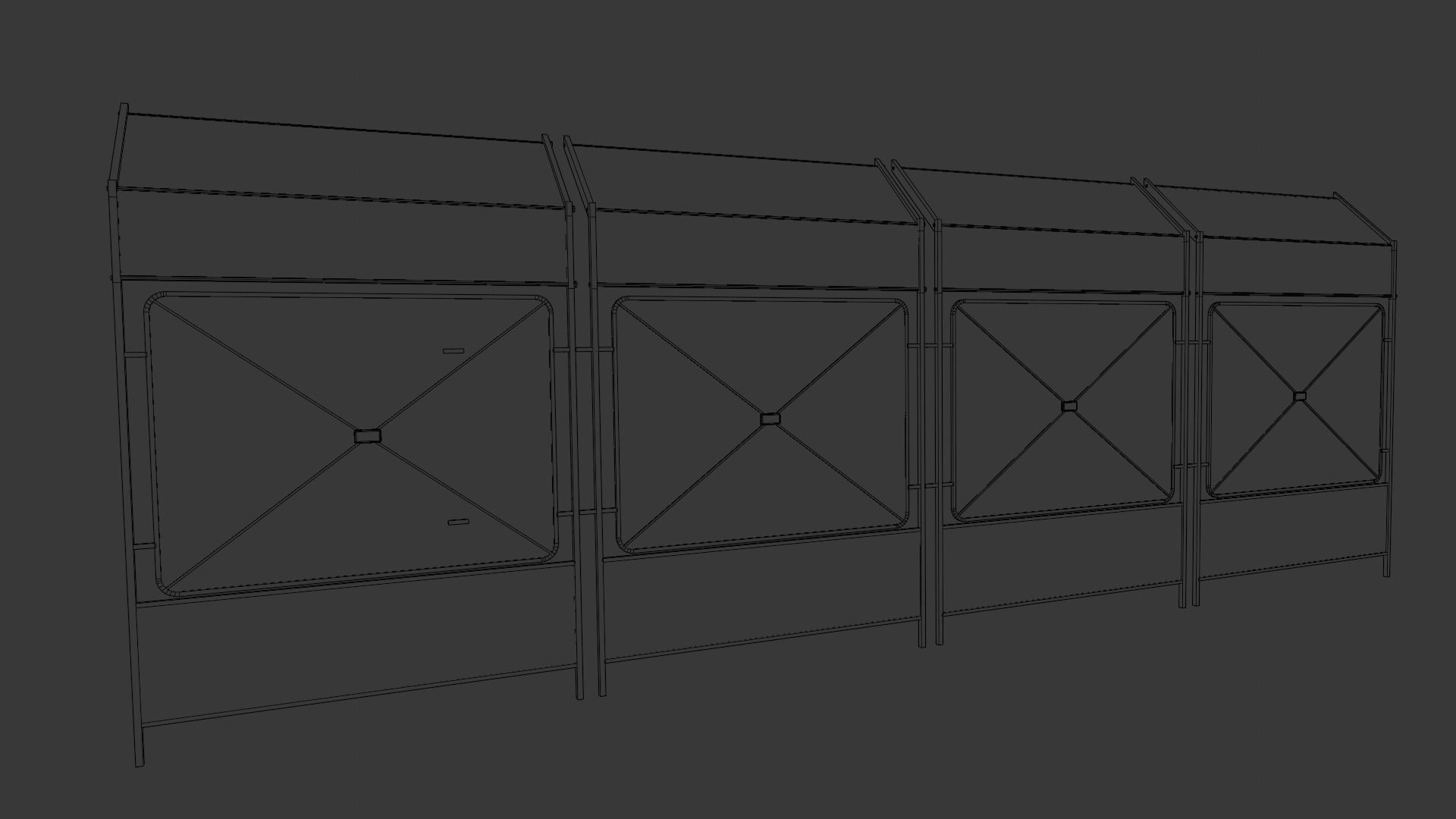 Iron Fence 3D Model Low-poly 3D model_6