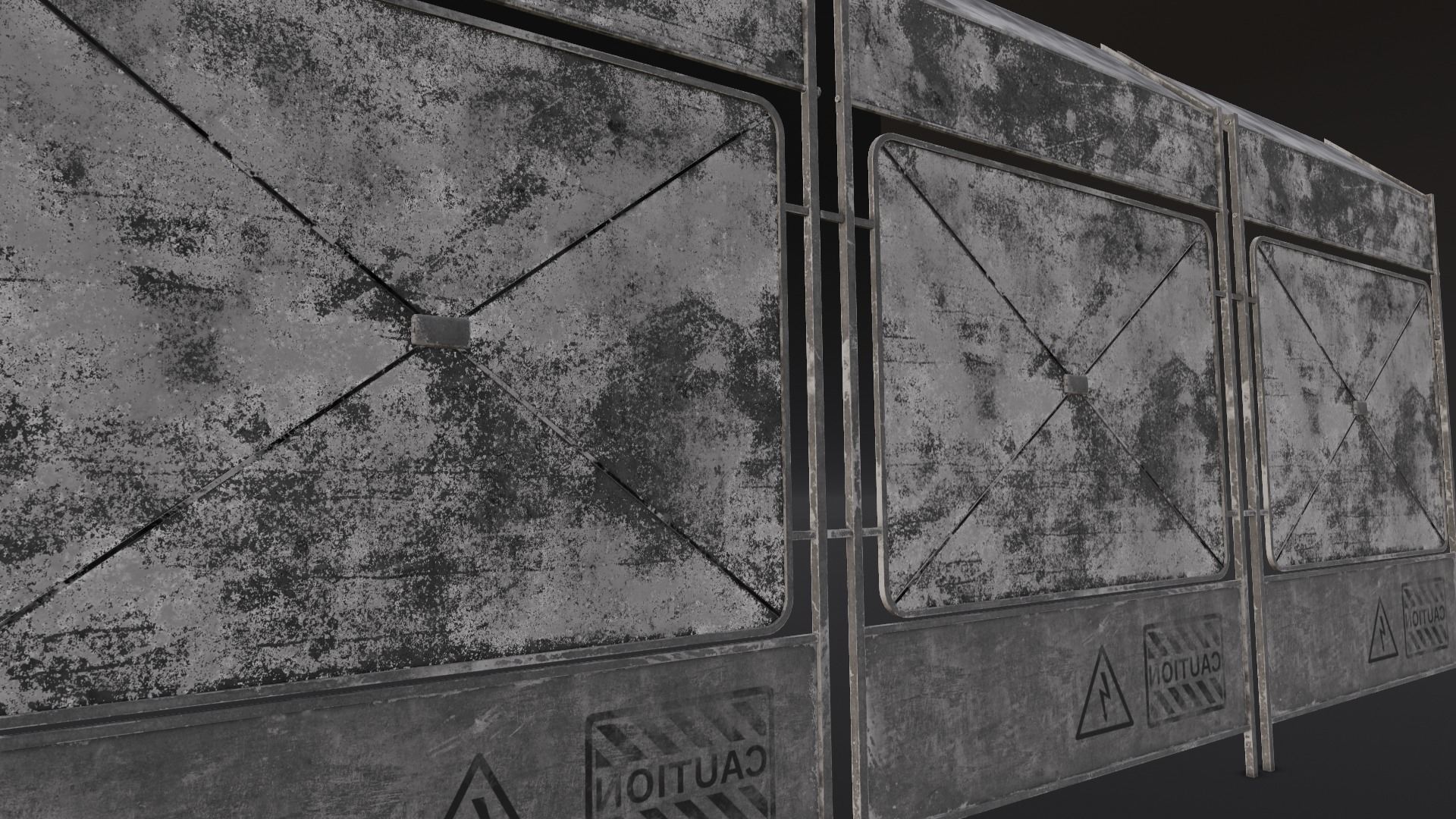 Iron Fence 3D Model Low-poly 3D model_1