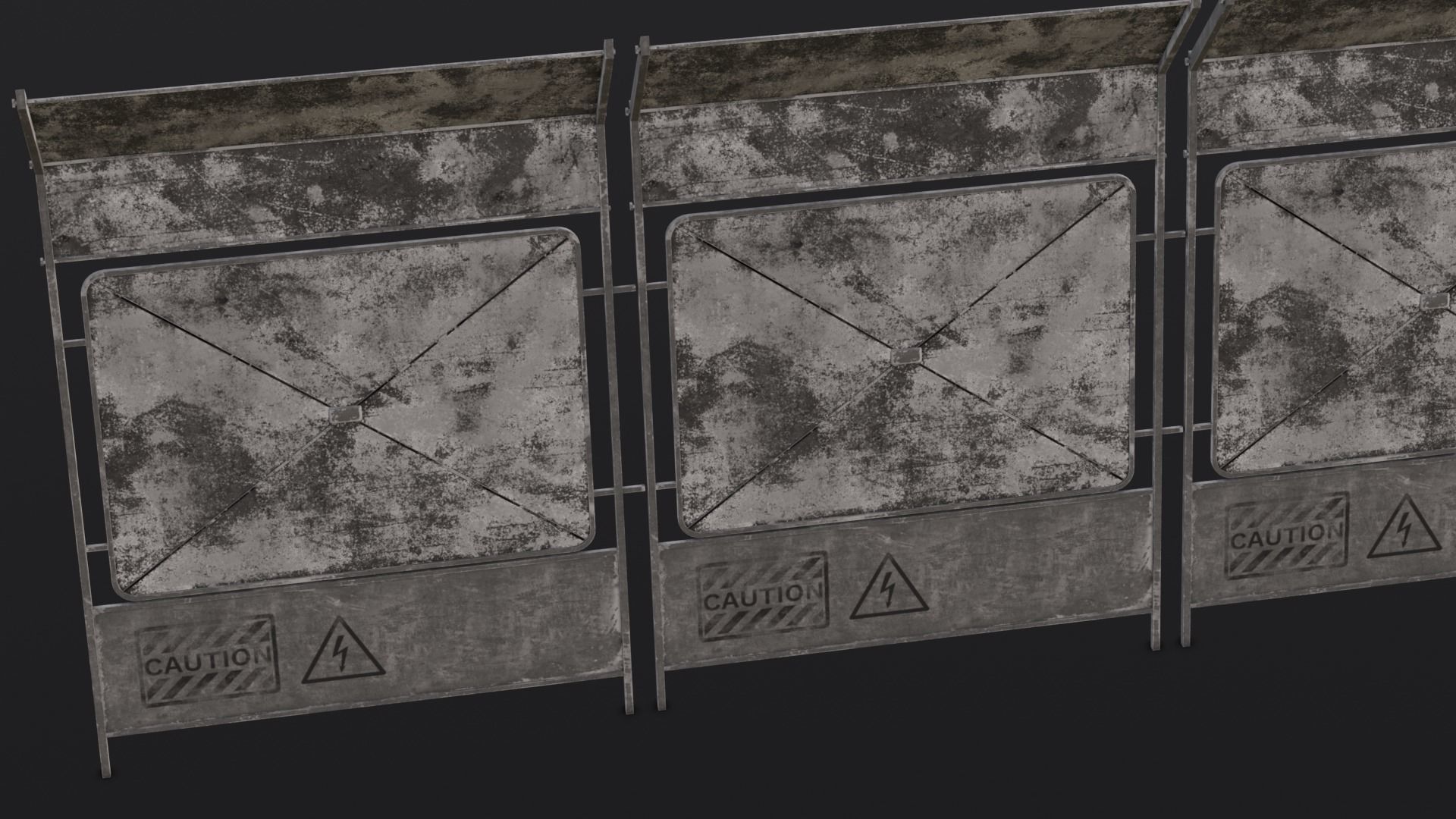 Iron Fence 3D Model Low-poly 3D model_12