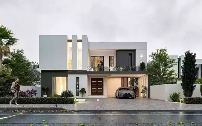 Modern House Vray HDRI Render 3D model