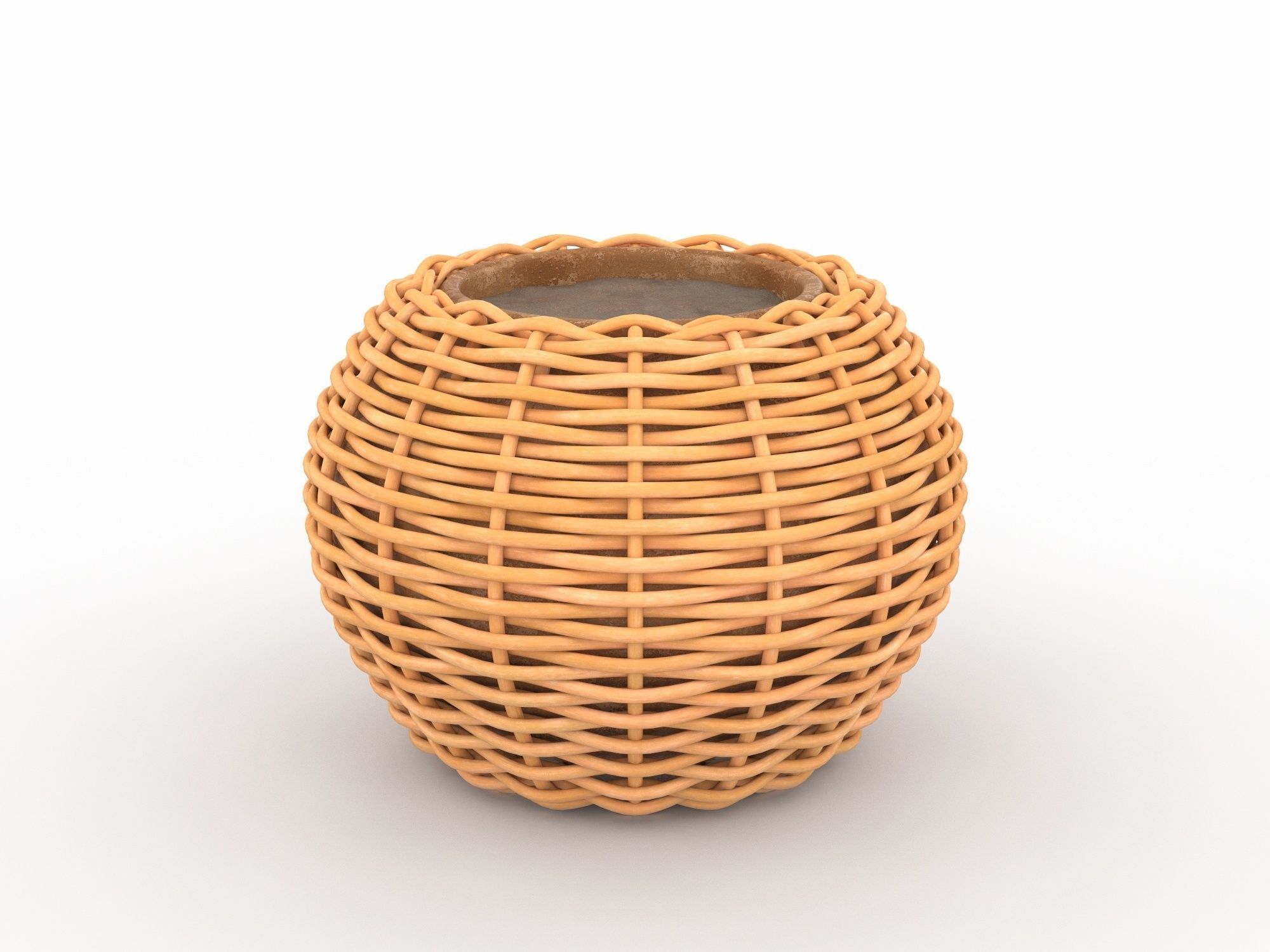 Cachepot-Rattan 3D model_2