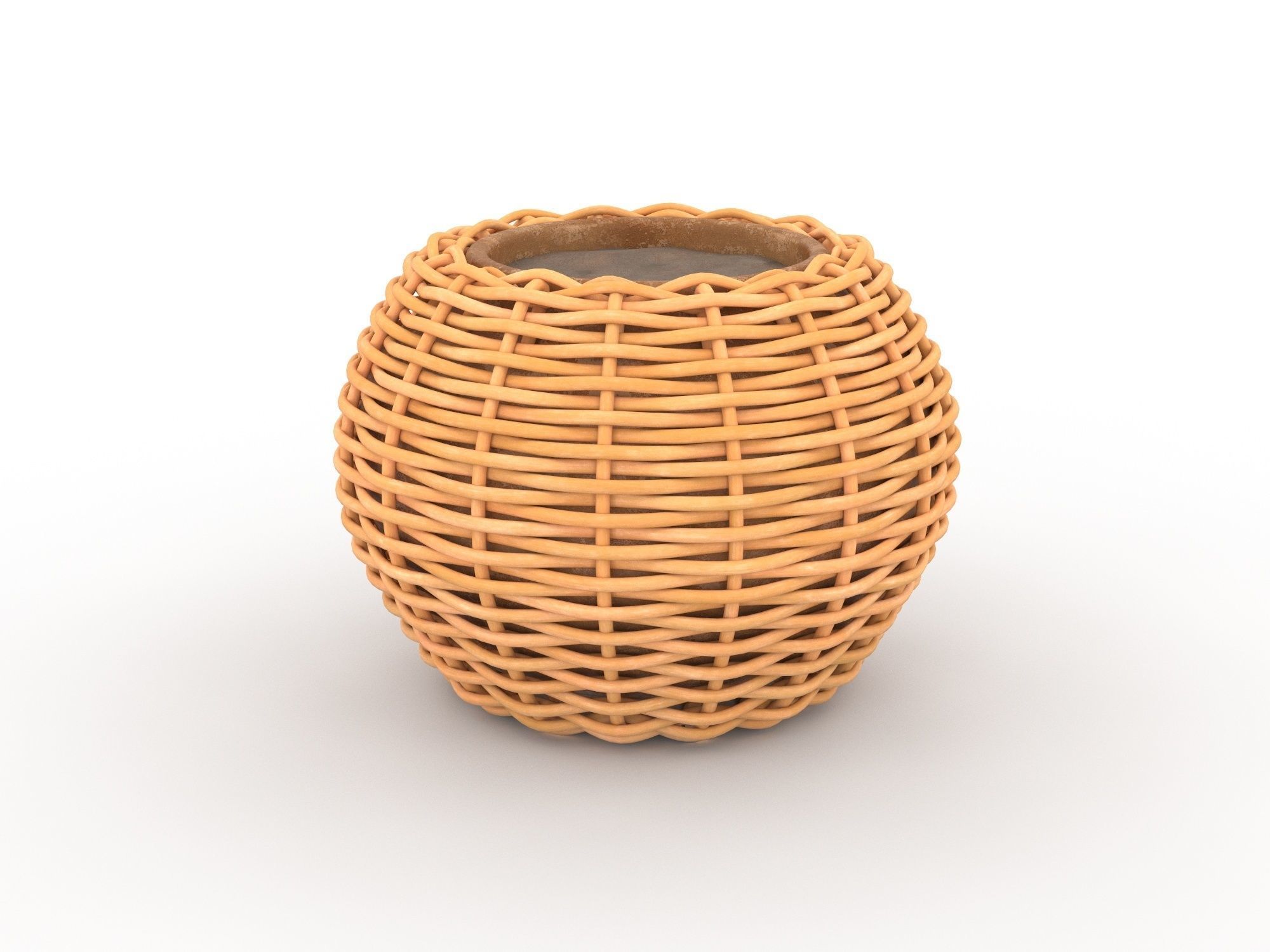 Cachepot-Rattan 3D model_3