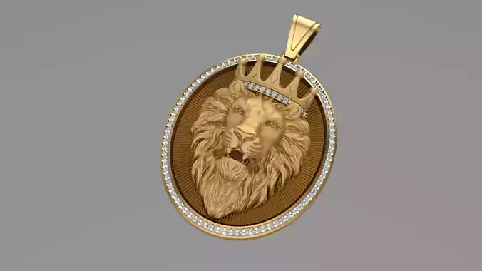 Lion pendant 3D Printable model