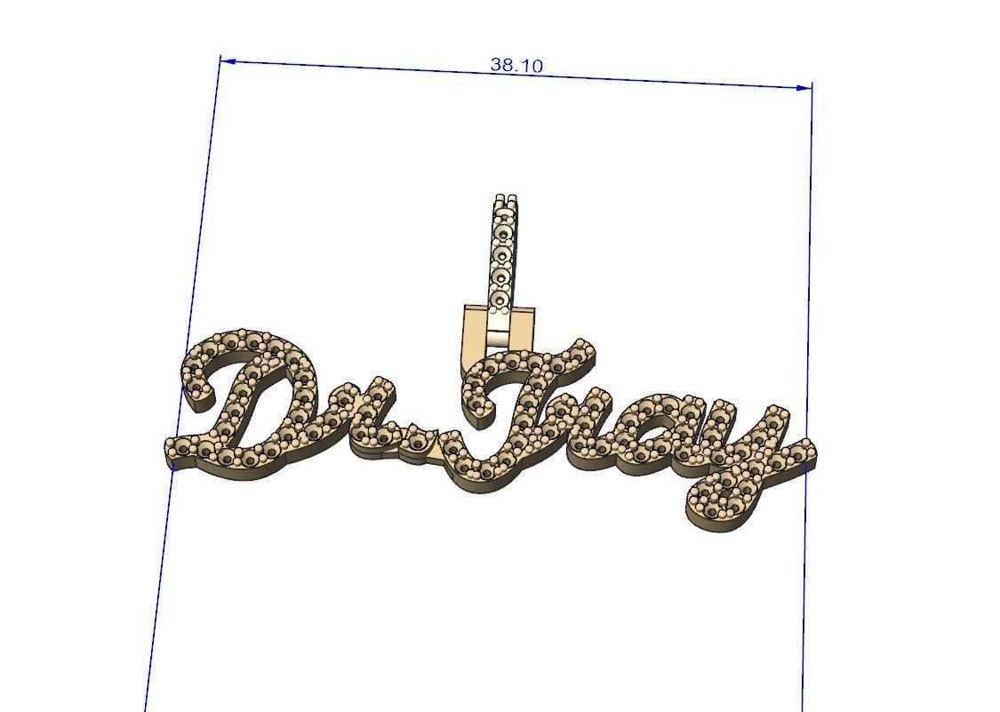 Custom Name  3D print model_3