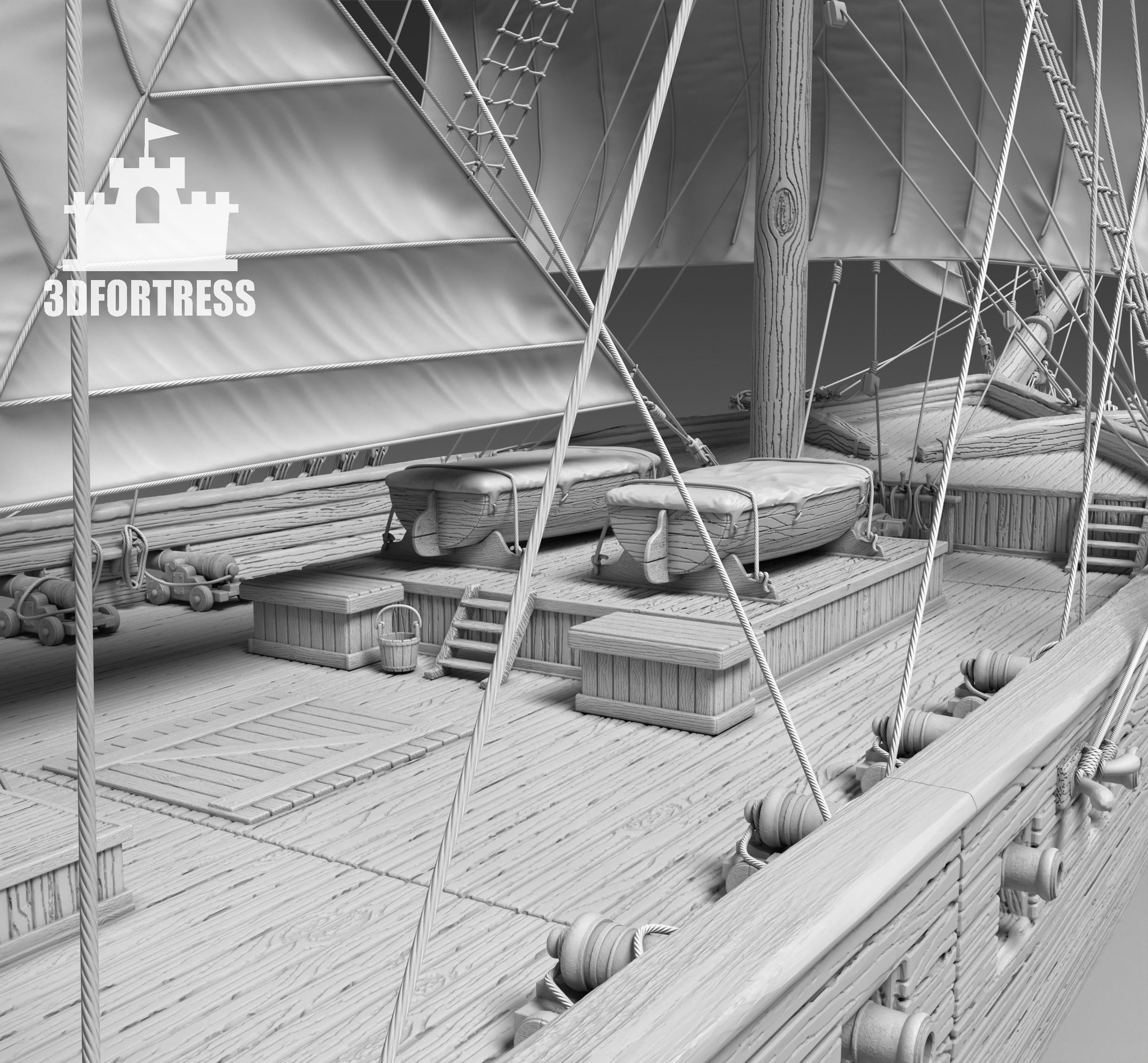 Pirat brig 3D print model_5