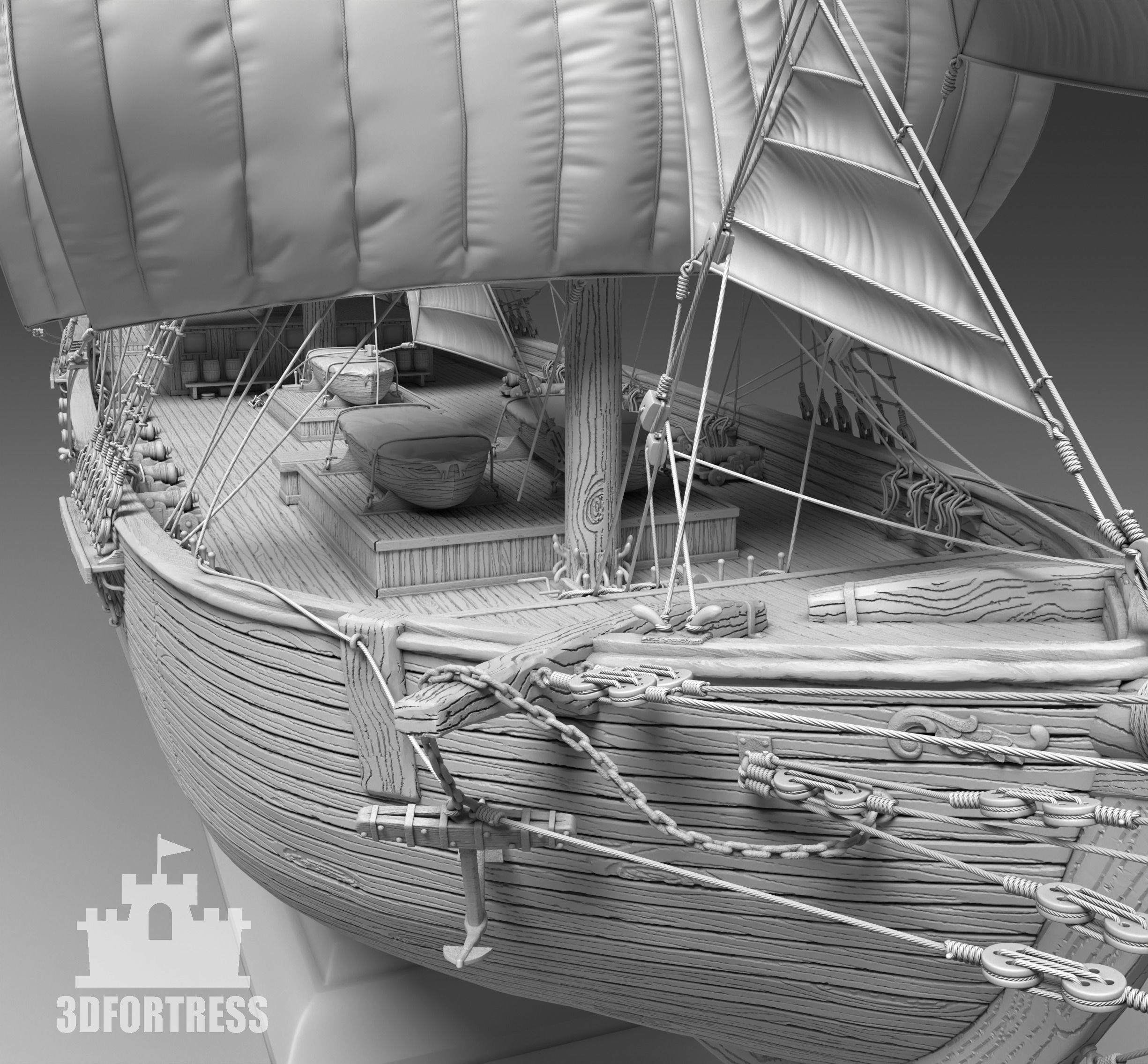 Pirat brig 3D print model_6