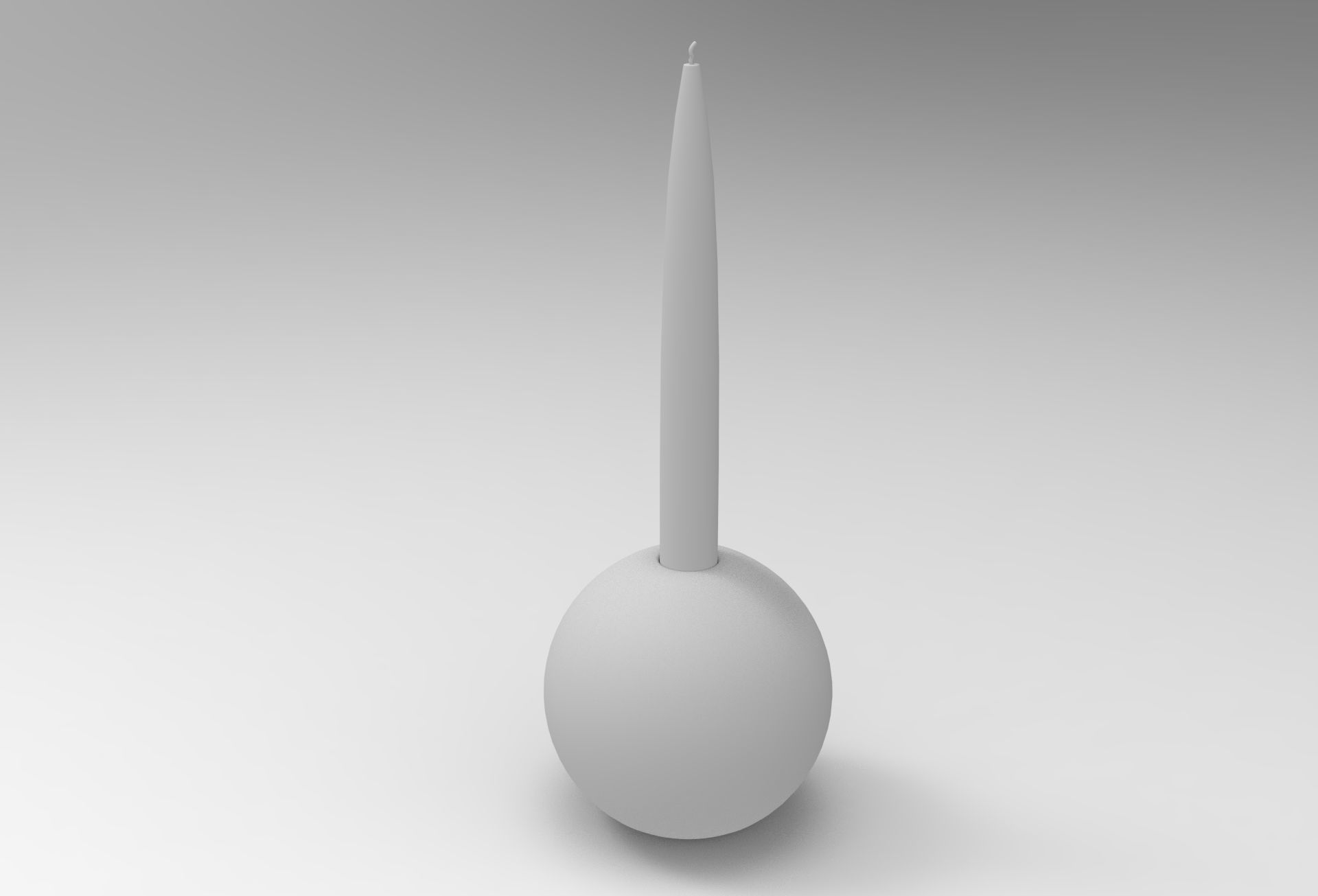 Bally Candlestick Low-poly 3D model_8