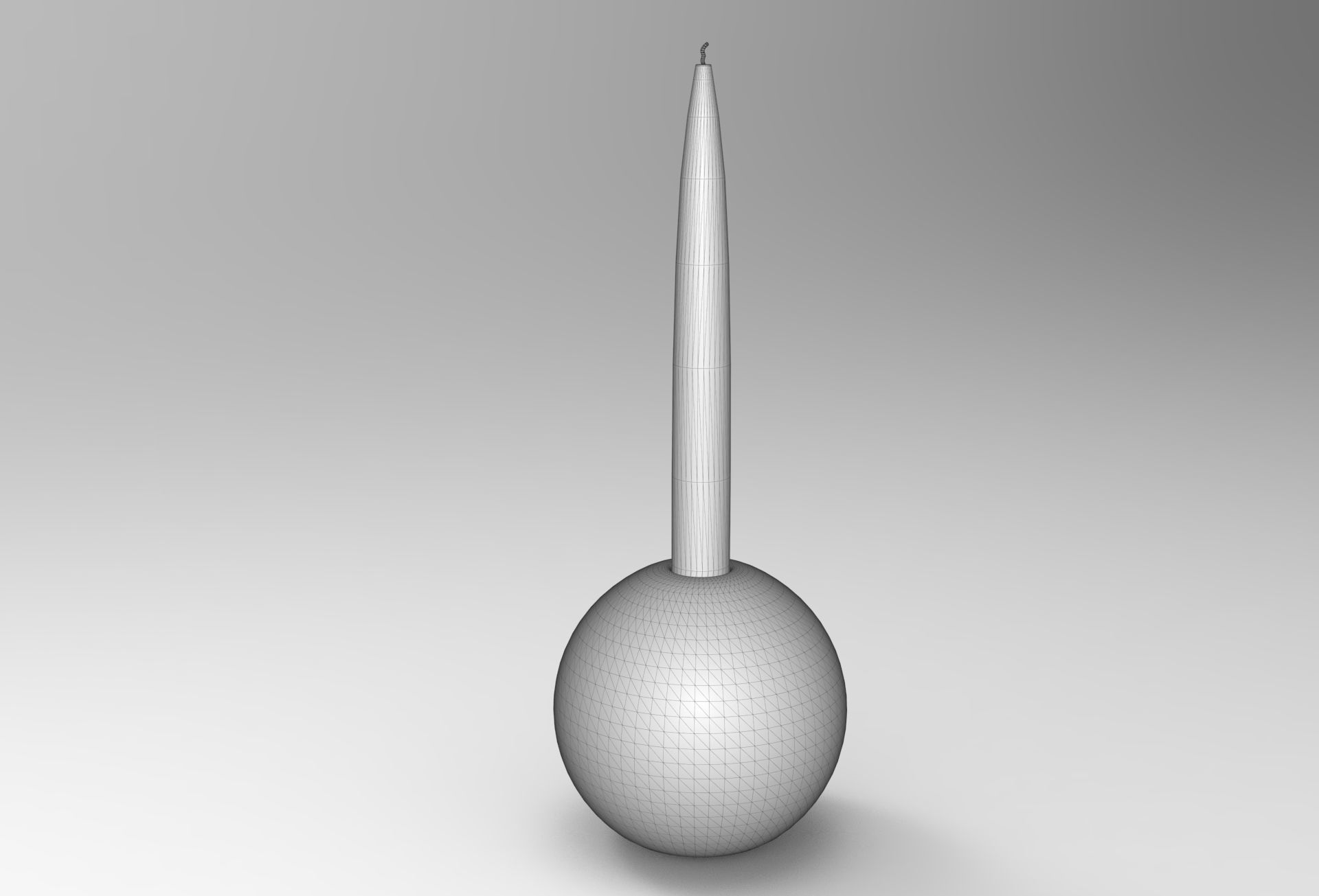 Bally Candlestick Low-poly 3D model_5