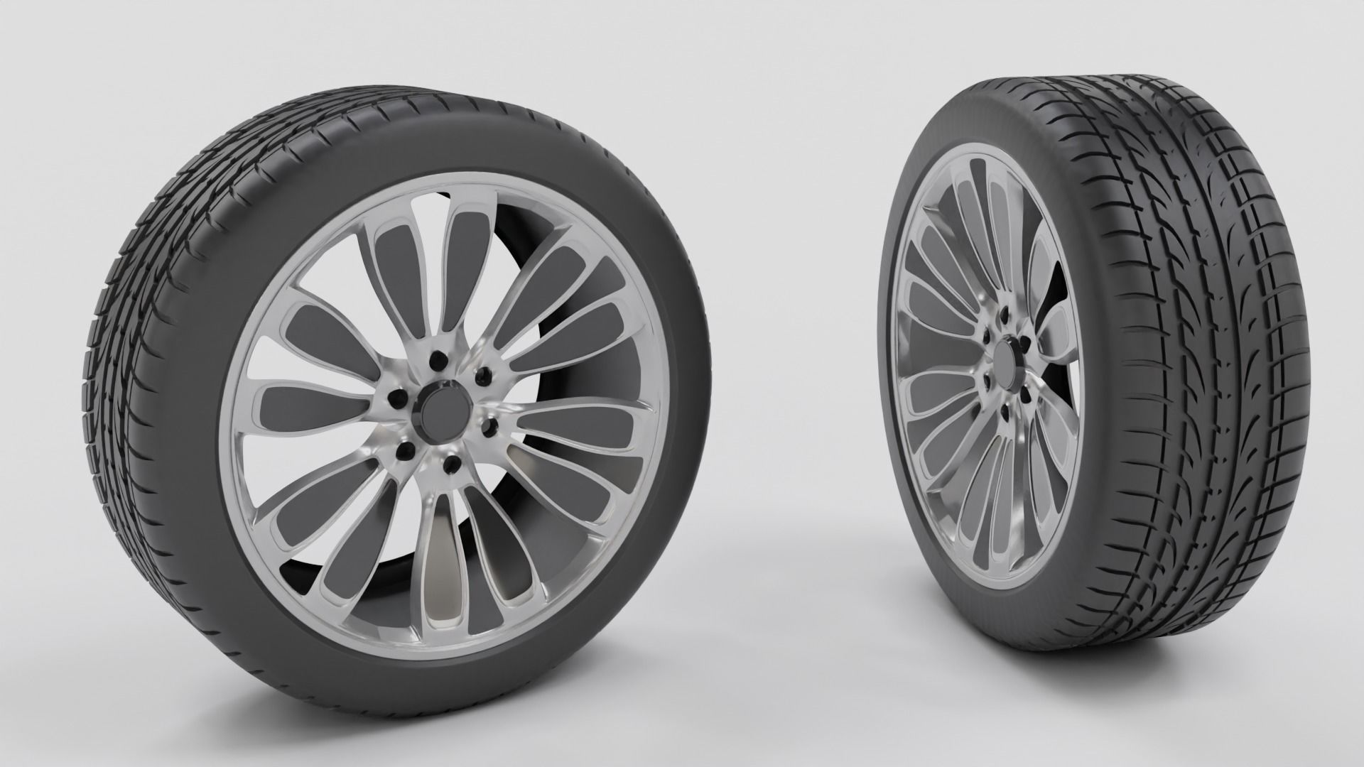 Modern sport car lowpoly 3d rims Low-poly 3D model 3D Model Collection_2