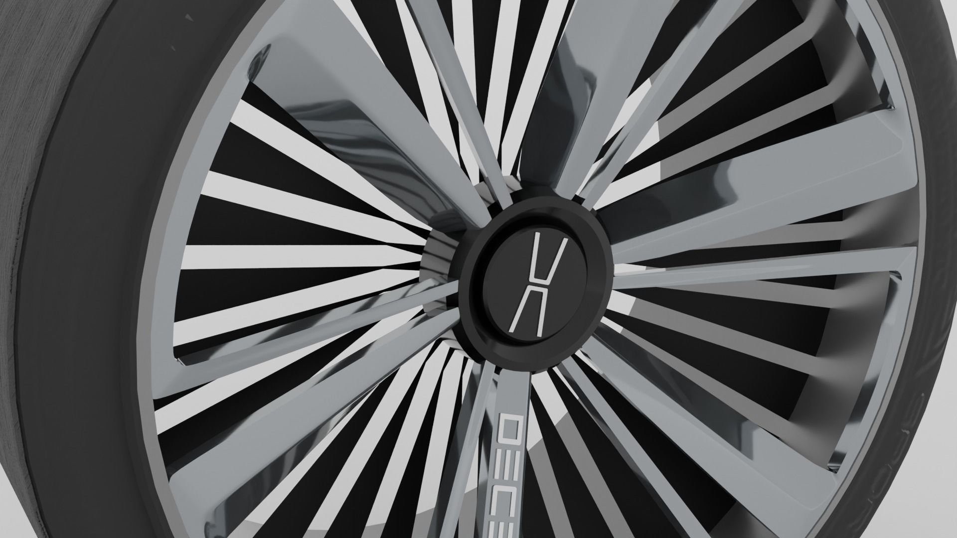 Modern sport car lowpoly 3d rims Low-poly 3D model 3D Model Collection_6