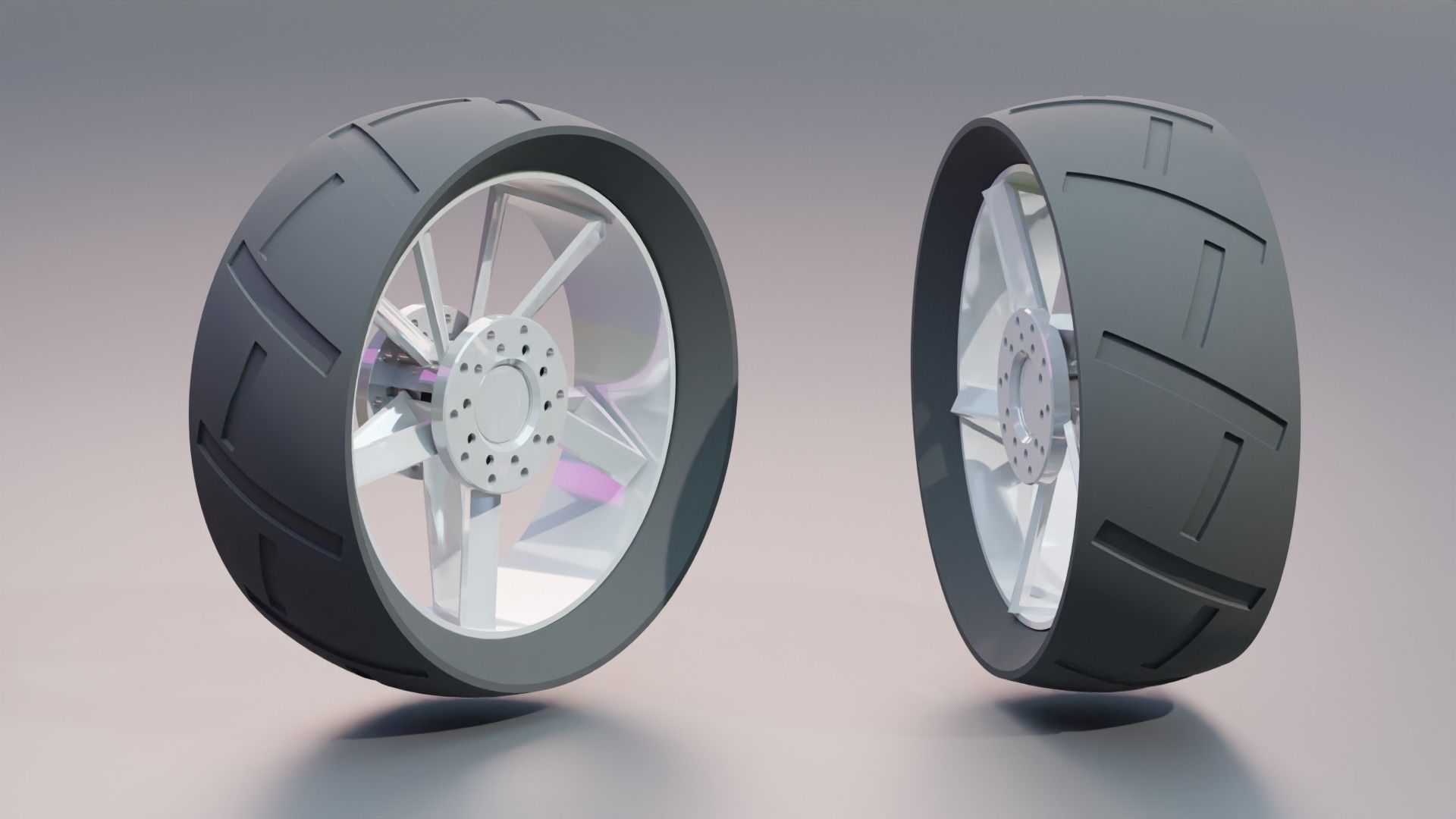 Modern sport car lowpoly 3d rims Low-poly 3D model 3D Model Collection_12
