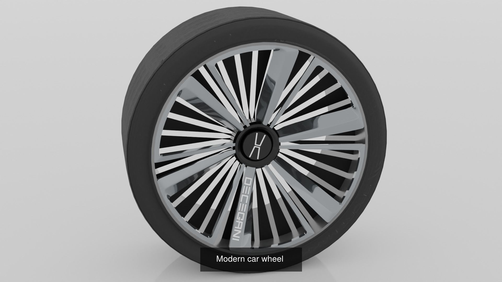 Modern sport car lowpoly 3d rims Low-poly 3D model 3D Model Collection_5