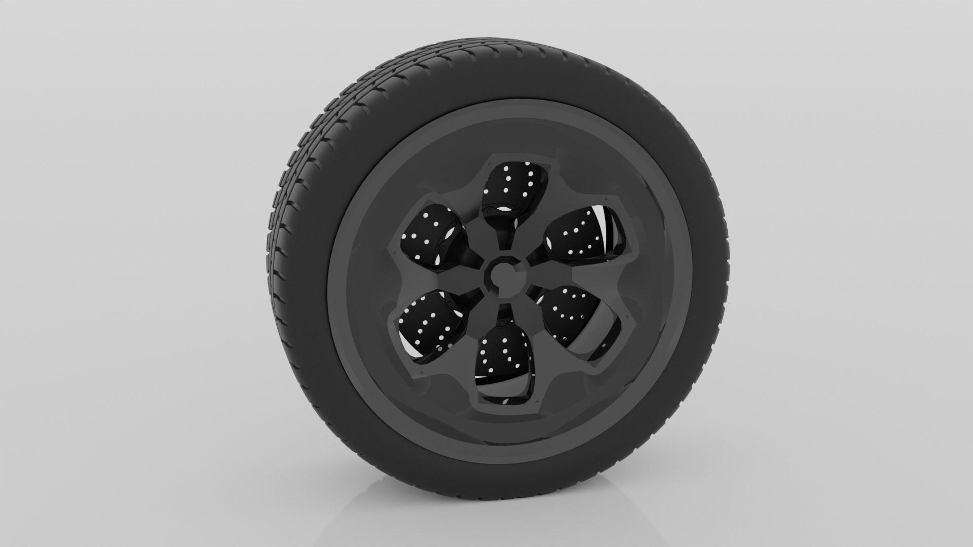 Modern sport car lowpoly 3d rims Low-poly 3D model 3D Model Collection_3